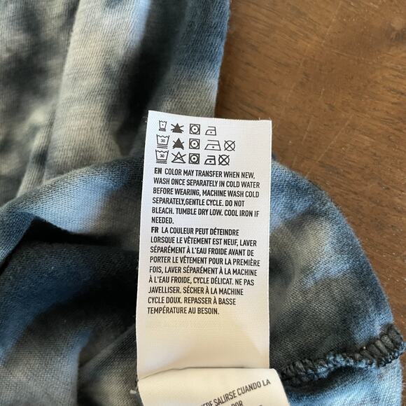 American Eagle Women's Med Short Sleeve Tie Dye Embroidered Cottage Boho Shirt - Picture 10 of 12